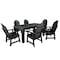 Highwood Usa Hamilton 7pc Rectangular Outdoor Patio Furniture Dining Set 72 x 42 AD-ST7HM1CO4AA-BKE - alternate 1
